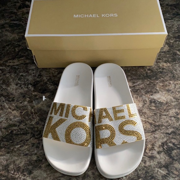 Michael Kors Shoes - Michael Kors New Gilmore Slide sandals size 8